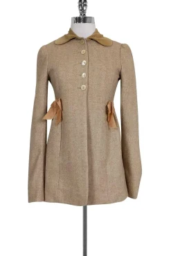Rebecca Taylor - Tan Jacket w/ Velvet Collar Sz 6