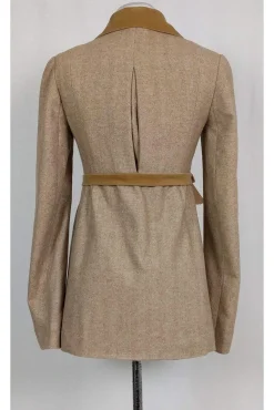 Rebecca Taylor - Tan Jacket w/ Velvet Collar Sz 6