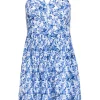 Rebecca Taylor - White & Blue Floral Bustier Dress Sz 0