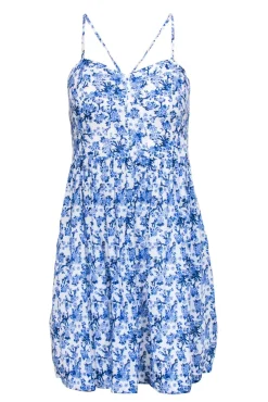Rebecca Taylor - White & Blue Floral Bustier Dress Sz 0