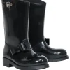 Red Valentino - Black Rubber Rain Boots w/ Bow Sz 9