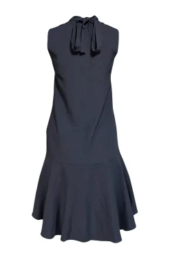 Red Valentino - Black Sleeveless Tie Back Neckline Dress Sz 4