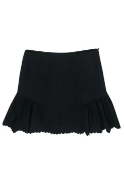 Red Valentino - Black Wool Blend Skirt Sz M