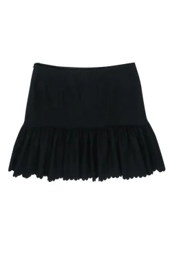 Red Valentino - Black Wool Blend Skirt Sz M
