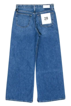 RE/DONE - Blue "Low Rider Loose Jeans" w/ Rhinestone Waistband Sz M
