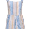 Reformation - Blue, White, Orange, & Beige Striped Sleeveless Romper Sz 4