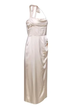 Reformation - Cream “Solana” Satin Halter Dress Sz 10