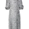 Reformation - Cream w/ Black Spotted Print Long Sleeve Maxi Dress Sz 12