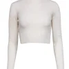 Reformation - Ivory Recycled Cashmere Blend Open Back Thin Sweater Sz XS