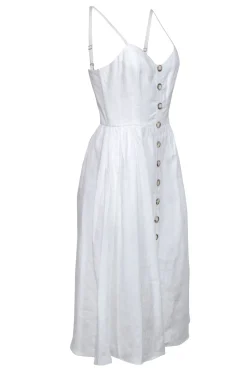 Reformation - Ivory Sleeveless Button Front Linen Dress Sz 6