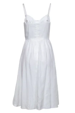 Reformation - Ivory Sleeveless Button Front Linen Dress Sz 6