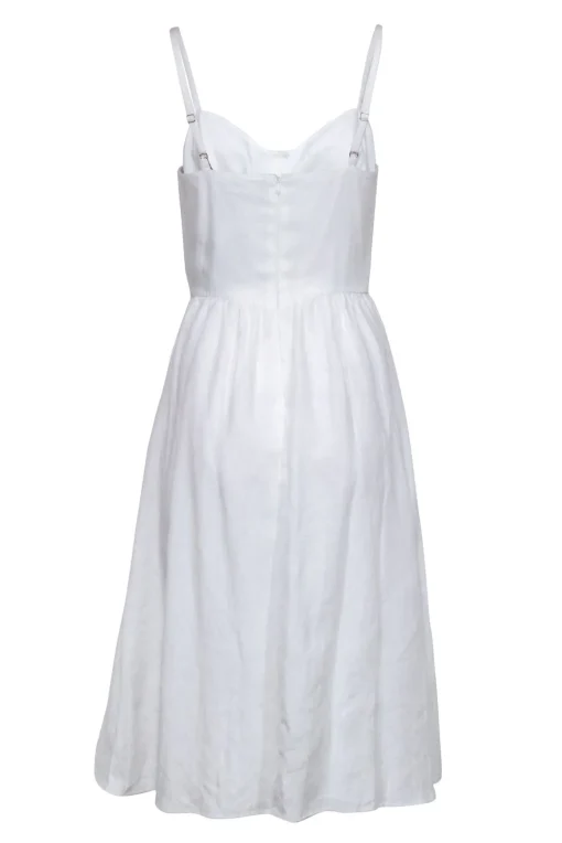 Reformation - Ivory Sleeveless Button Front Linen Dress Sz 6