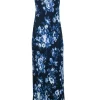Reformation - Navy & Blue Floral Print "Parma" Dress Sz XL