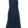 Reformation - Navy Linen Sleeveless Dress Sz 4