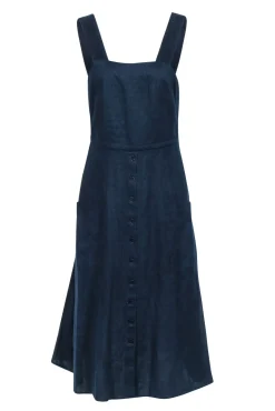 Reformation - Navy Linen Sleeveless Dress Sz 4