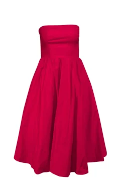 Reformation - Red Strapless "Buttercup" Dress Sz 4