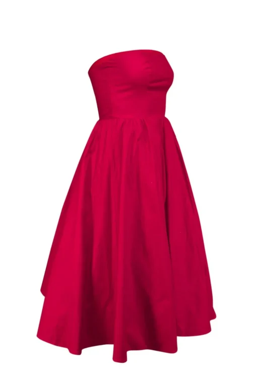 Reformation - Red Strapless "Buttercup" Dress Sz 4