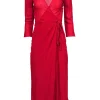 Reformation - Red Wrap Long Sleeve Maxi Dress Sz XS