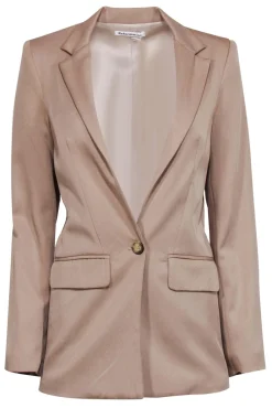 Reformation - Tan Single Button Blazer w/ Shoulder Pads Sz XS