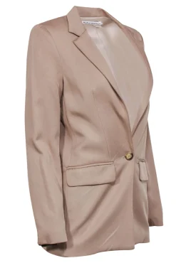 Reformation - Tan Single Button Blazer w/ Shoulder Pads Sz XS