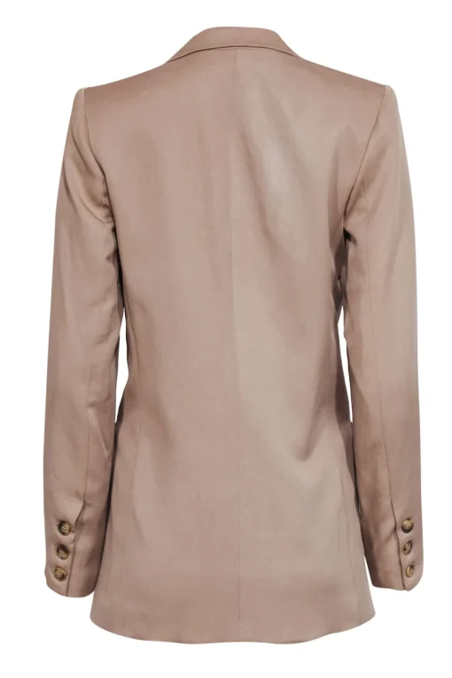 Reformation - Tan Single Button Blazer w/ Shoulder Pads Sz XS