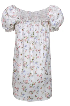 Reformation - White Floral Print Linen 