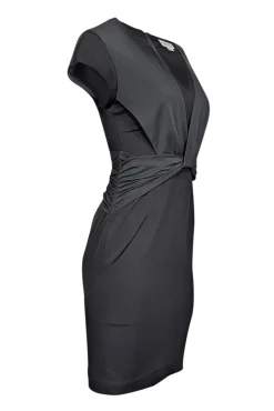 Reiss - Black Cap Sleeve Knee Length Cocktail Dress Sz 2