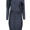 Reiss - Black Sparkly Dress w/ Asymmetric Neckline Sz XS