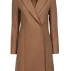 Reiss - Camel Button-Up Longline Wool Blend "Evie" Coat Sz 6
