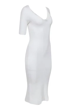 Reiss - Cream Sweetheart Midi Dress Sz M