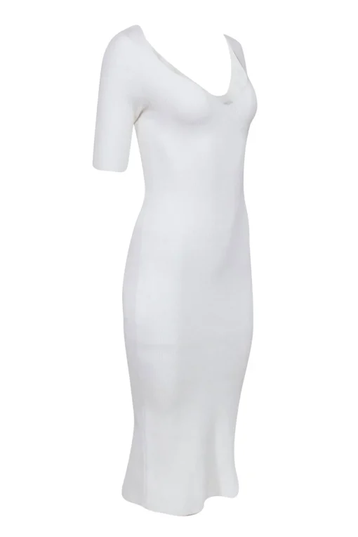 Reiss - Cream Sweetheart Midi Dress Sz M