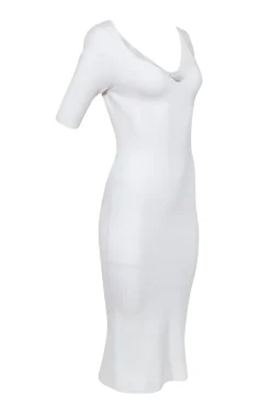 Reiss - Cream Sweetheart Midi Dress Sz M