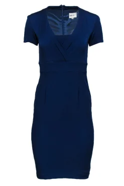 Reiss - Dark Blue Short Sleeve Sheath Dress Sz 2