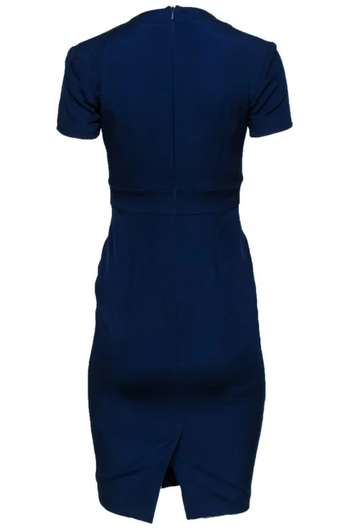 Reiss - Dark Blue Short Sleeve Sheath Dress Sz 2