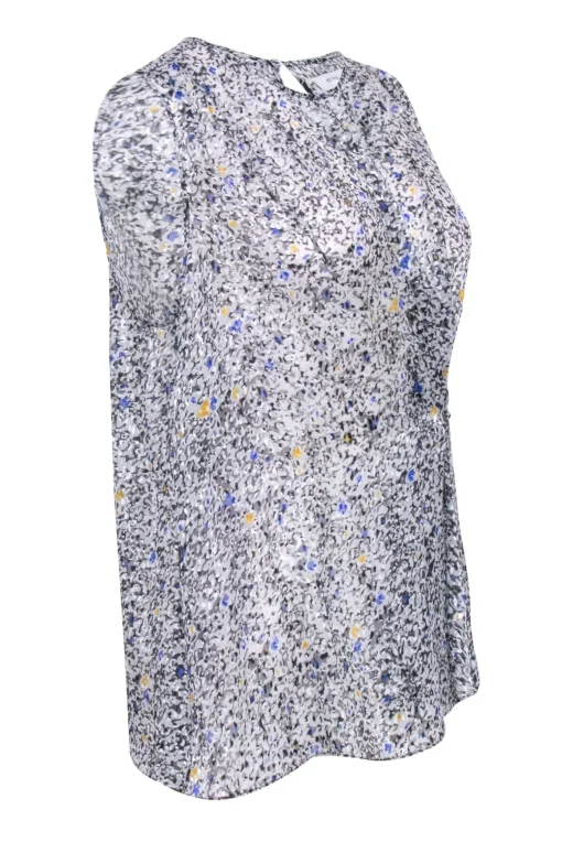 Reiss - Grey & Black Speckled Sleeveless Top Sz 10