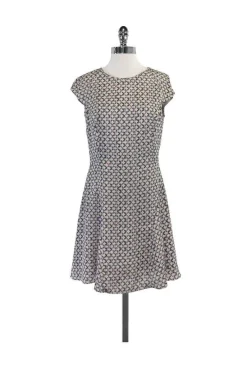 Reiss - Grey Scala Chain Print Dress Sz 8
