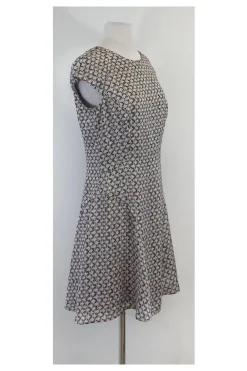 Reiss - Grey Scala Chain Print Dress Sz 8