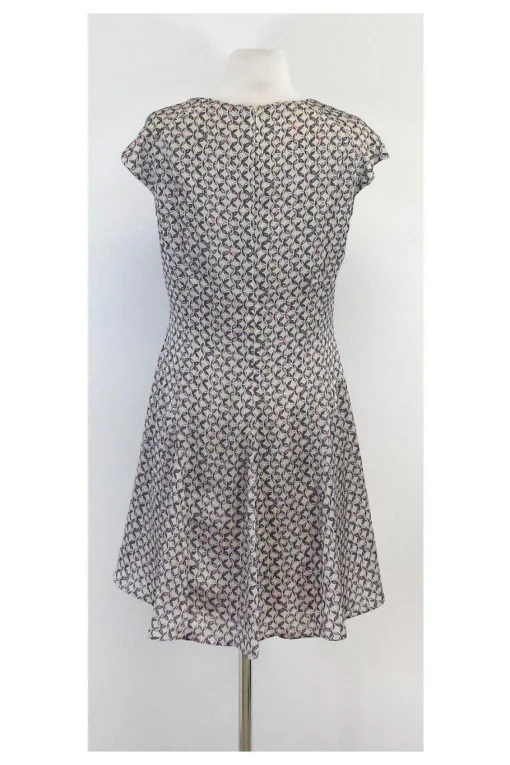 Reiss - Grey Scala Chain Print Dress Sz 8