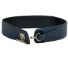Reiss - Navy Leather Loop Clasp Belt