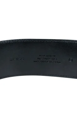 Reiss - Navy Leather Loop Clasp Belt