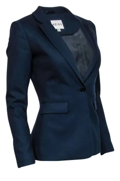 Reiss - Navy Single Button Tailored Blazer Sz 2