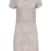 Reiss - Nude Lace Bodycon Dress w/ Waist Defining Details Sz 8