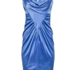 Rene Ruiz - Blue Sleeveless Ruched Back Dress Sz 6