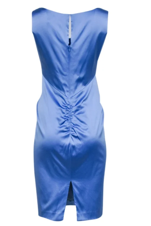 Rene Ruiz - Blue Sleeveless Ruched Back Dress Sz 6