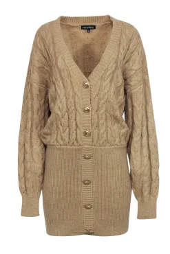Retrofete - Beige Cable Knit Sweater Dress Sz M