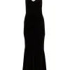 Retrofete - Black Velvet Strappy Back Gown Sz M