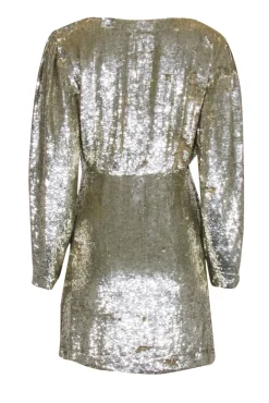 Retrofete - Gold Sequin Wrap Bodice 