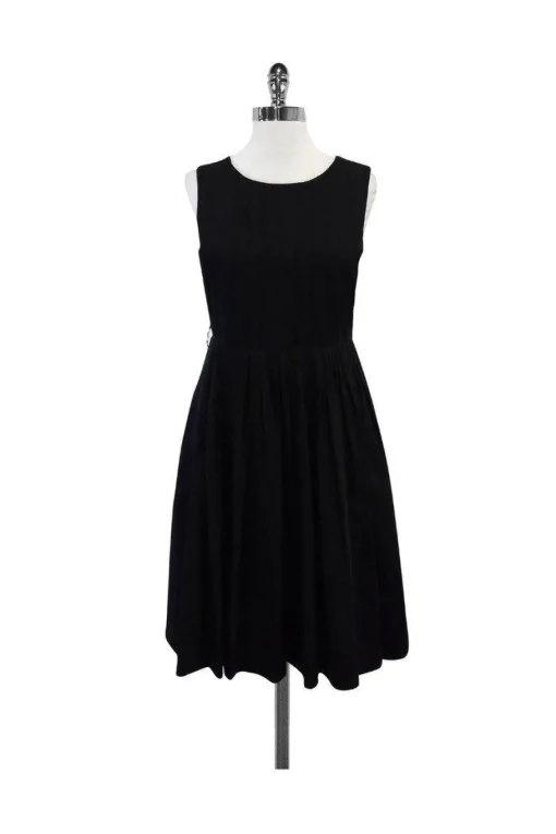 Robert Rodriguez - Black Cotton & Silk Sleeveless Dress Sz 2