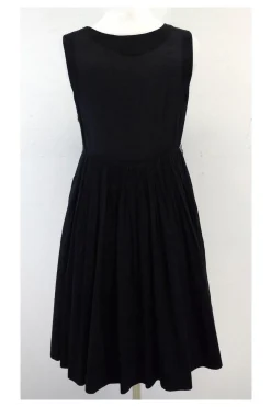 Robert Rodriguez - Black Cotton & Silk Sleeveless Dress Sz 2
