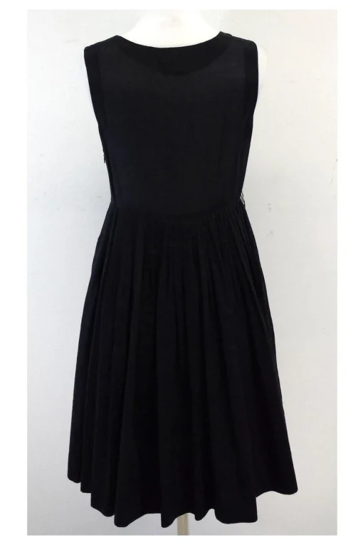Robert Rodriguez - Black Cotton & Silk Sleeveless Dress Sz 2